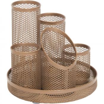 Osco Rose Gold Mesh Pen Pot