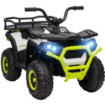 AIYAPLAY Kids 12V Electric ATV with Spring Suspension and Basket