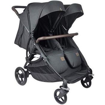 Roma Gemini Dual Baby Carriage in Ebony Black