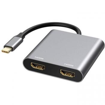 Hub de Puertos USB‑C con 2×HDMI 4K, USB 3.0, PD y DisplayPort – C9