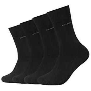 Camano Langsocken (4er Set) für Herren, Viskose-Mix, mit Logodruck