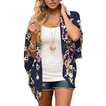 Pareo YONHEE: Cardigan di Chiffon con Stampa Marina