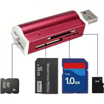 Rainbow USB 2.0 Memory Card Reader for Micro SD, MMC, SDHC, TF Cards
