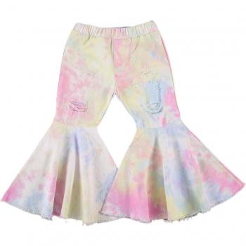 1-6T Toddler Girls Tie Dye Bell Bottoms