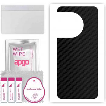 Apgo Protective Skin Sticker voor OnePlus 11R 5G Achterkant, Carbon Black Vinyl Wrapslip