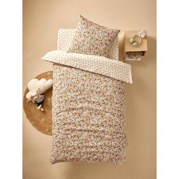 Set Parure Enfant Réversible – Motif Retro Fleurs, Tissus Durable