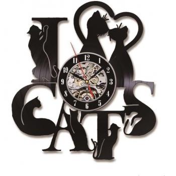 3D Cat Design LED Wall Clock