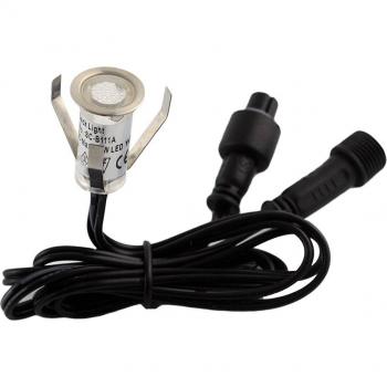 Stainless Steel LED Floor Lights with Glass Shade