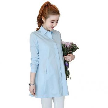 Pregnancy Pleated Long Sleeve Shirt