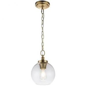 Elstead LIGHTING Kugelpendelleuchte – Glas‑Stahl‑Glanz