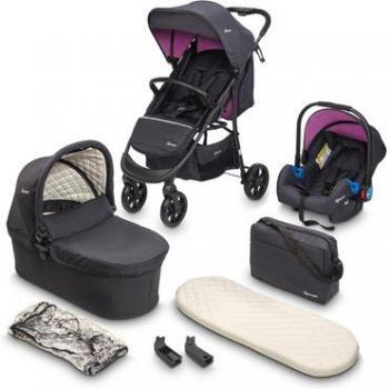 Poussette avec nacelle babyGO Rose