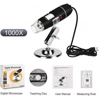 Handheld Vergrootkijker 800–1600X met LED en Endoscoop Functie – Compatibel met PC/Mac
