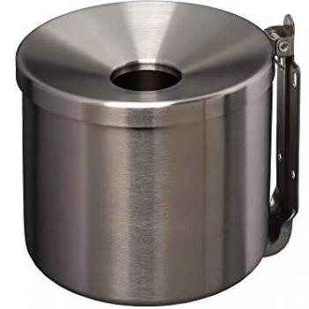 Posacenere in Acciaio Inox Satinato Ø 16 x H14cm
