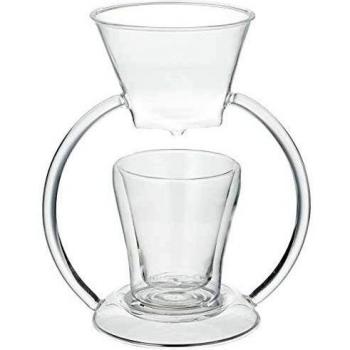 Handgemachter Leonardo Duo Kaffeebereiter – 250 ml, hitzebeständiges Glas