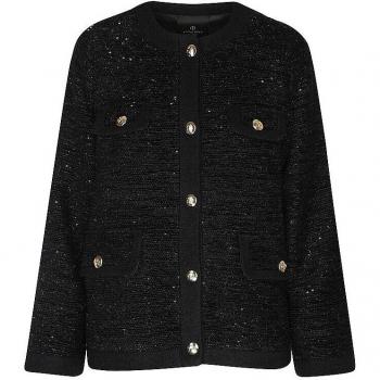 Mid-Size Black Lydia Tweed Outerwear – Anine Bing