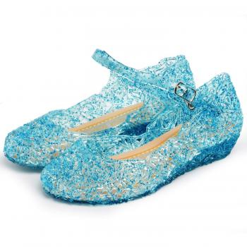 Zapatos de Disfraz Elsa Frozen Niña, Color azul, EU 29
