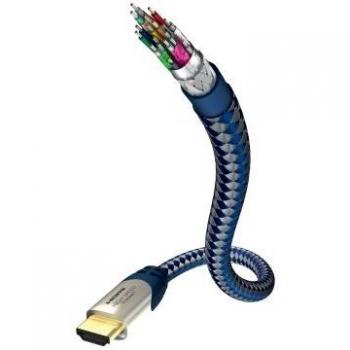 Inakustik HDMI Anschlusskabel HDMI-A Stecker, HDMI-A Stecker 1.50 m Silber-Blau 00423015 Audio Return