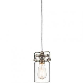 Brinley 1 Light Ceiling Mini Pendant Brushed Nickel