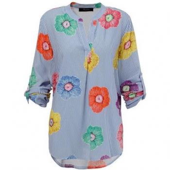 Schlupfbluse Aniston Casual – gestreift & florale Muster in allen Farben – 100 % Viskose