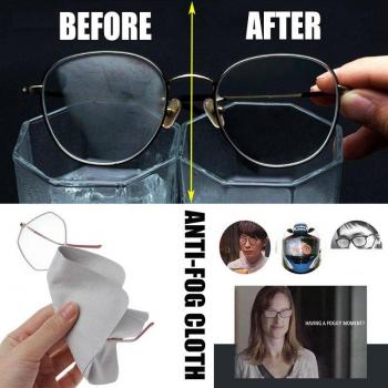 Microfiber Anti‑Fog Cleaning Wipes for Eyeglasses – Pre‑Moistened