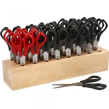 Kids' Scissors with Holder, L: 14 cm, round, 1 set