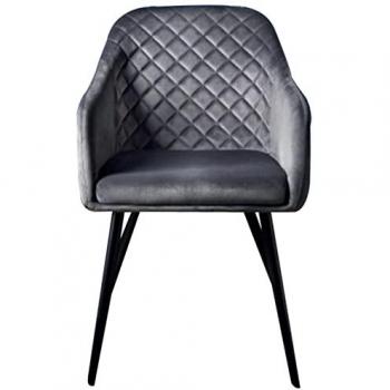 Spot On Dealz 84cm Height Grey Velvet Lounge Seat
