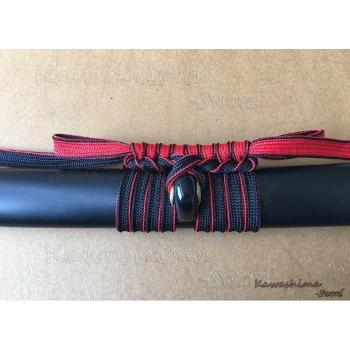 Corde épaisse noire & rouge pour saya samouraï