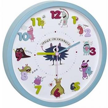 TFA 60.3051 Kinder Wanduhr analog Sweep Uhrwerk leise 309 mm