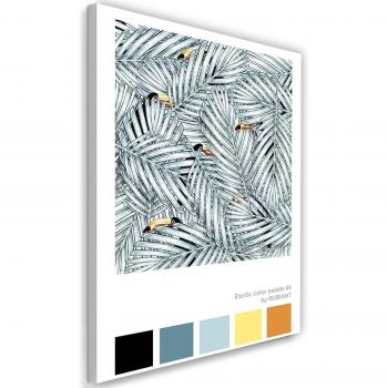 Oiseau Bleu à Feuilles