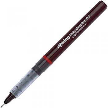 Rotring Tikky Graphic Pen, 0.3mm, Black Ink, Disposable Fine Liner