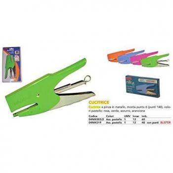 CUCITRICE A PINZA PUNTO 6/4 COLORI PASTELLO 1PZ