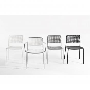 Sedia Audrey (set di 2) – alluminio, nero, Kartell