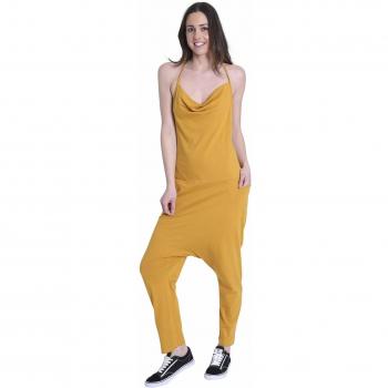Relaxed‑Fit Gold Harem Pant Suit