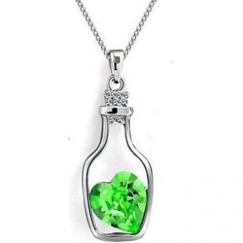 Women’s Peach Bottle Crystal Necklace