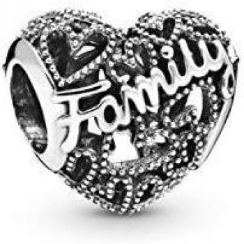 PANDORA Charm en plata de ley Corazón Familiar