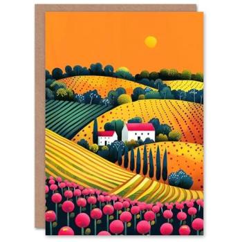 Farmhouse Fields Sunset Celebration Card
