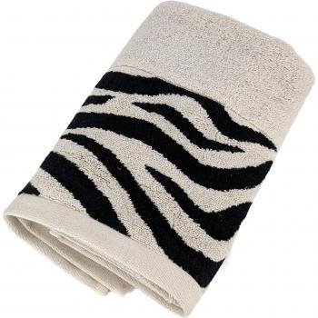Serviette da toilette ZEBRA 50x100 cm beige con bordura a strisce