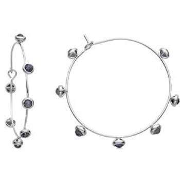 Boucles d'Oreille Good Luck : Argent Sterling 925 & Cristal Bleu