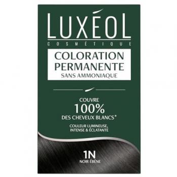 Coloration Permanente 1N Noir Ébène Sans Ammoniaque Luxéol 60ml