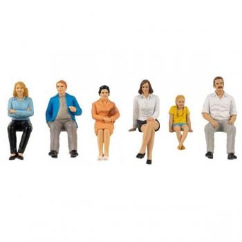 Ensemble de 6 figurines de cités assises Pola G 331508