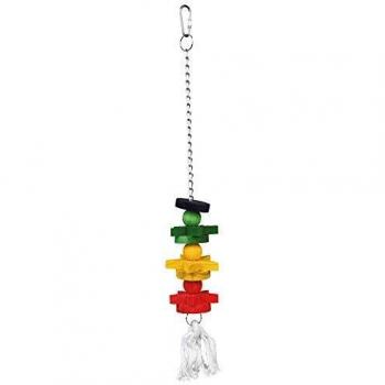 Jouet d'éveil en bois coloré avec corde amovible, 30 cm