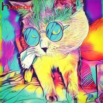 Full Drill Cat Diamond Art Set 30x30 CM