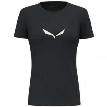 Salewa Solidlogo Dri-Release Damen T-Shirt schwarz/Logo weiß