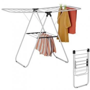 Séchoir pliable Relaxdays avec ailes HxLxP 93x136x58 cm