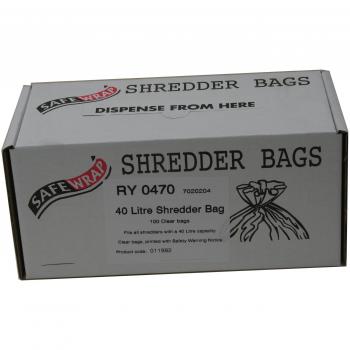 Safewrap Shredder Bag 40 Litre Pack of 100 RY0470 RY19821