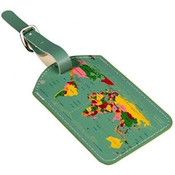 Gepäckanhänger im Weltkarten-Design