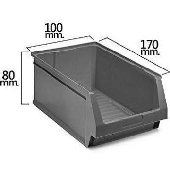 TAYG Gaveta Apilable Almacenamiento Gris Nº51 170x100x80 mm.  (1/6)