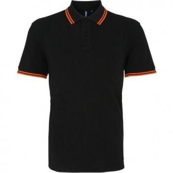 Polo Clásico Asquith & Fox 2XL Negro/Naranja