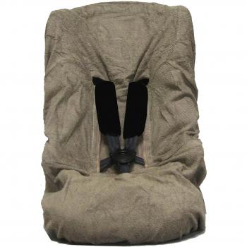 Looping Housse de Siège Auto, Tissu Éponge Lavable – Gr. 1/2/3, Couleur Taupe, Fabriqué en France