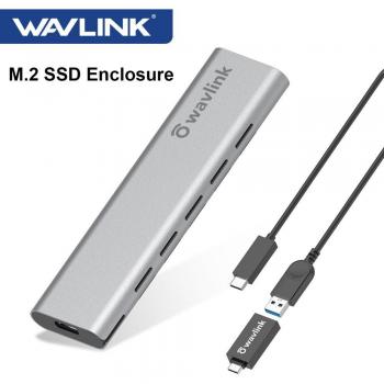 USB‑C M.2‑SSD‑Adapter WAVLINK – externe SATA/NGFF (B‑Key + M‑Key) mit UASP